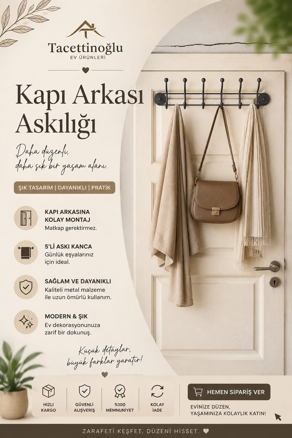 Kapı Arkası Askılığı